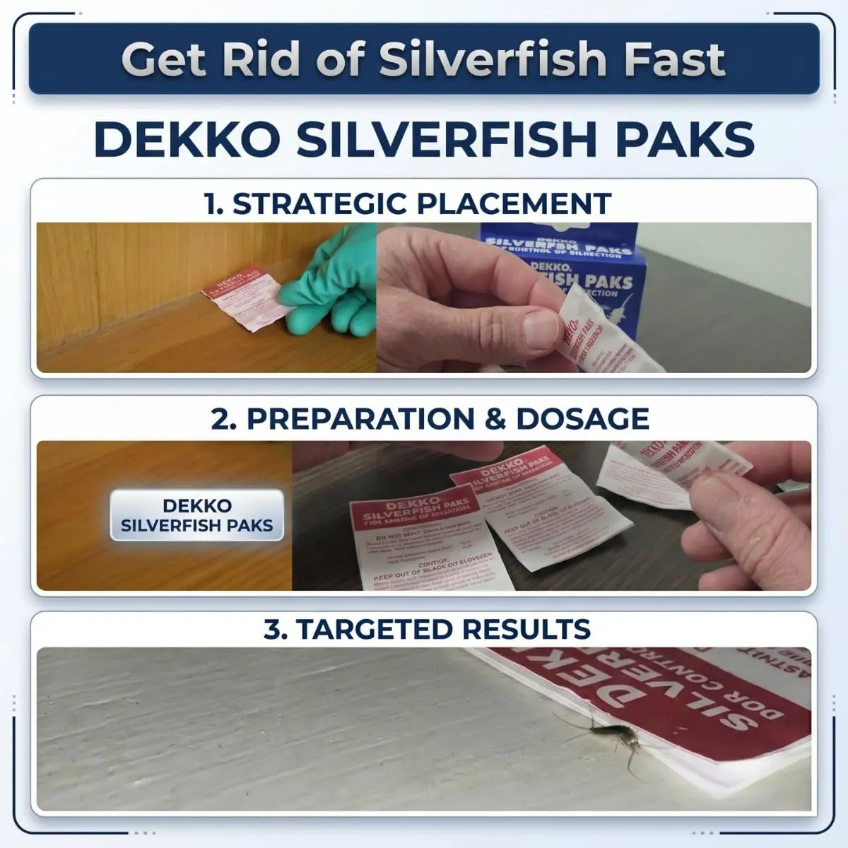 Dekko Silverfish Paks 24-Count | Boric Acid Insecticide for Silverfish Control - view 2