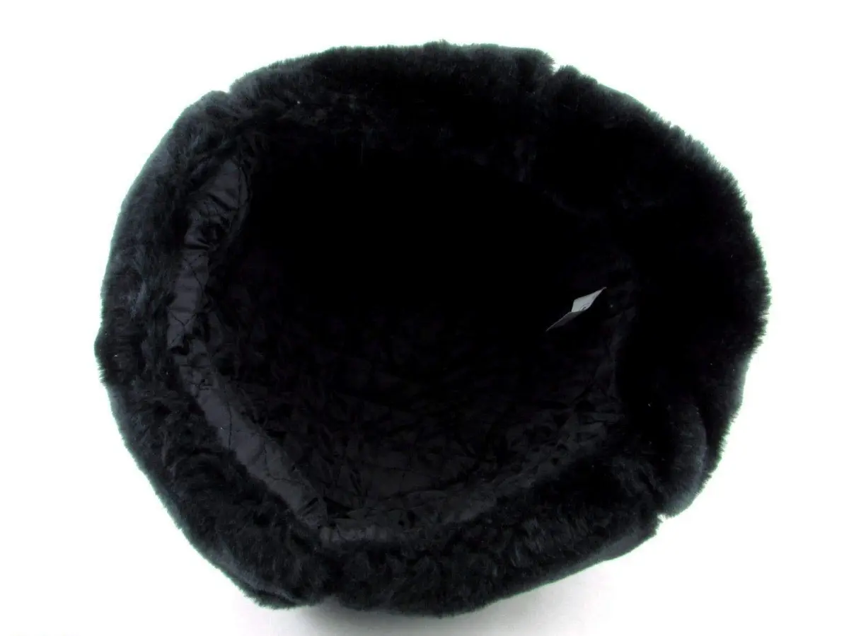 PETON Black Russian Soviet Army Military Cossack Ushanka Hat Size L | Authentic Winter Headwear - view 2