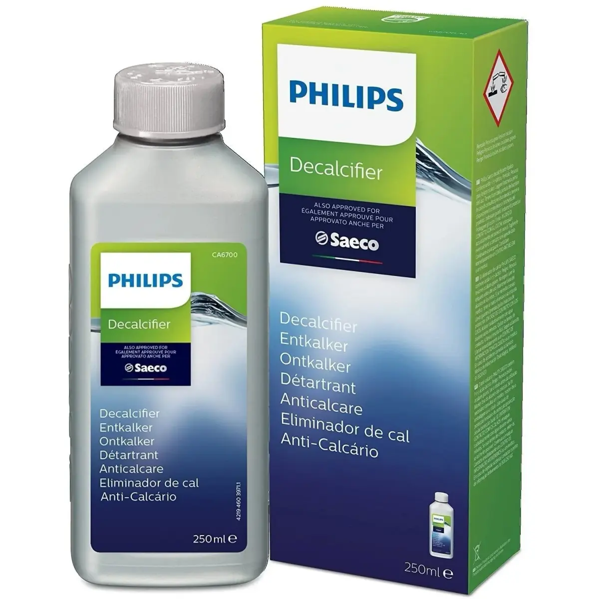 Philips Saeco Descaler Liquid for Espresso Machines 250ml (8.45 Fl Oz) | Pack of 3 - view 2