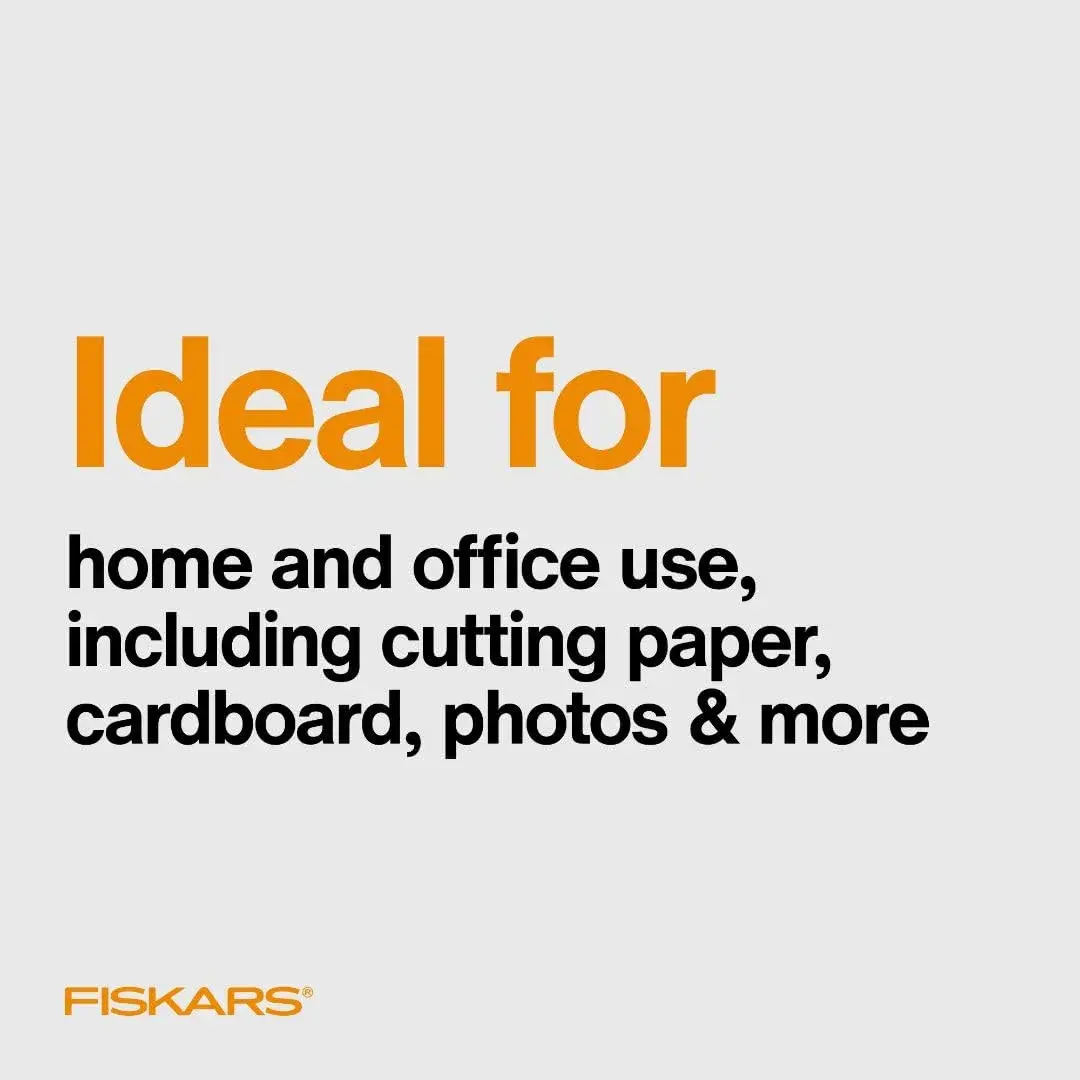 Fiskars 8" SoftGrip Everyday All Purpose Scissors, Grey | Precision Stainless Steel Blades - view 6