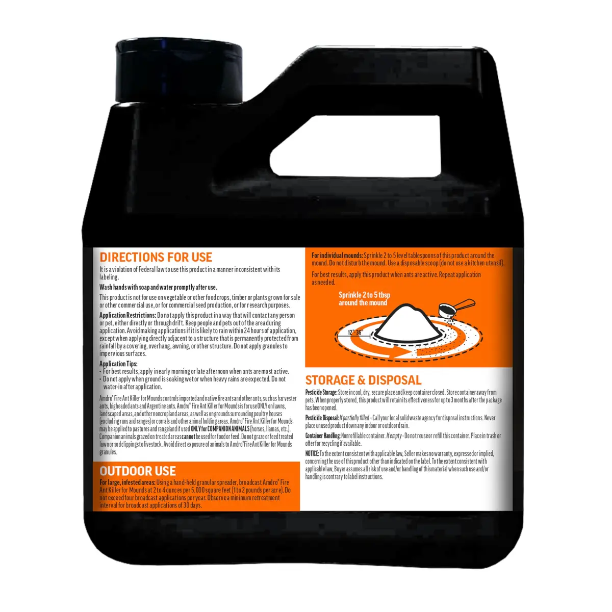 Amdro Granules Fire Ant Bait 6oz (170g) | Kills Fire Ants, Destroys Mounds - view 2