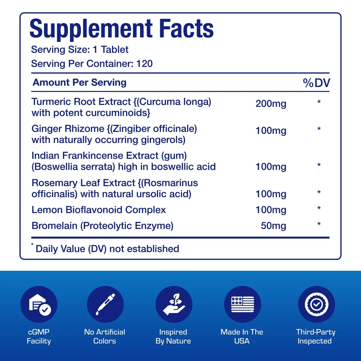 Pro ENZ Joint Support Supplement - Clinical Formula Turmeric Boswellia for Joint & Cartilage Mobility (120 Servings) - view 2