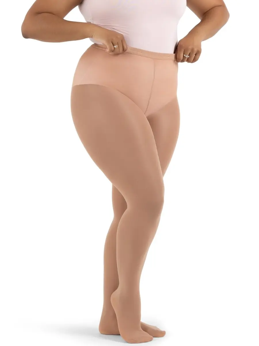 Capezio Hold & Stretch® Footed Tight Light Suntan Medium | Seamless, Supportive Dancewear (70-120 chars) - main product image