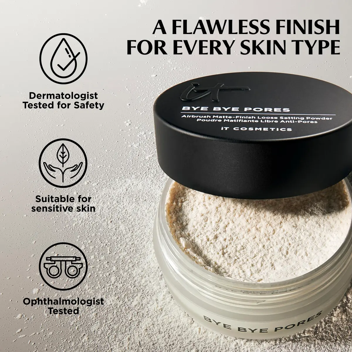 IT Cosmetics Bye Bye Pores Loose Setting Powder for Poreless Finish | Blurring, Translucent, Anti-Aging (70-120 chars) - view 5