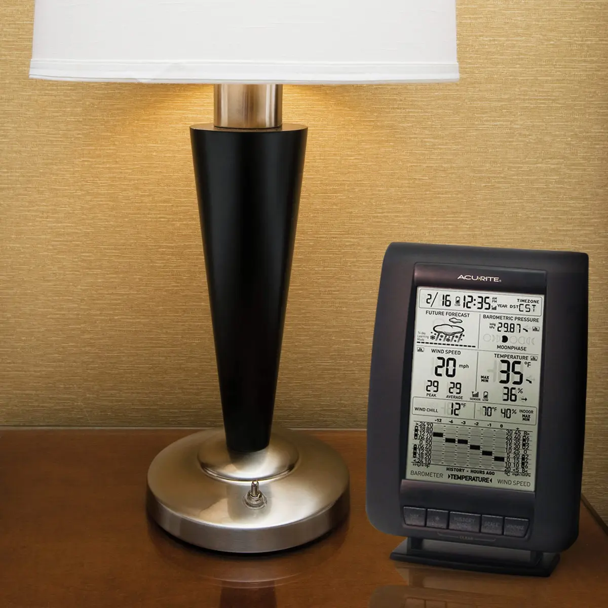 AcuRite 00634A3 Wireless Weather Station with Wind Sensor, Black 1.27 kg (2.78 lb) | Accurate Local Forecasting - view 3