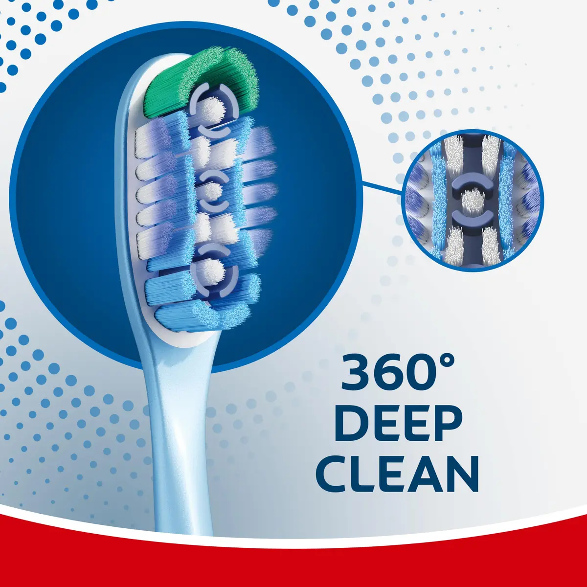 Colgate 360 Deep Clean Soft Toothbrushes, 4 Count (Pack of 1) | Multi-Height Bristles & Tongue Cleaner - view 3