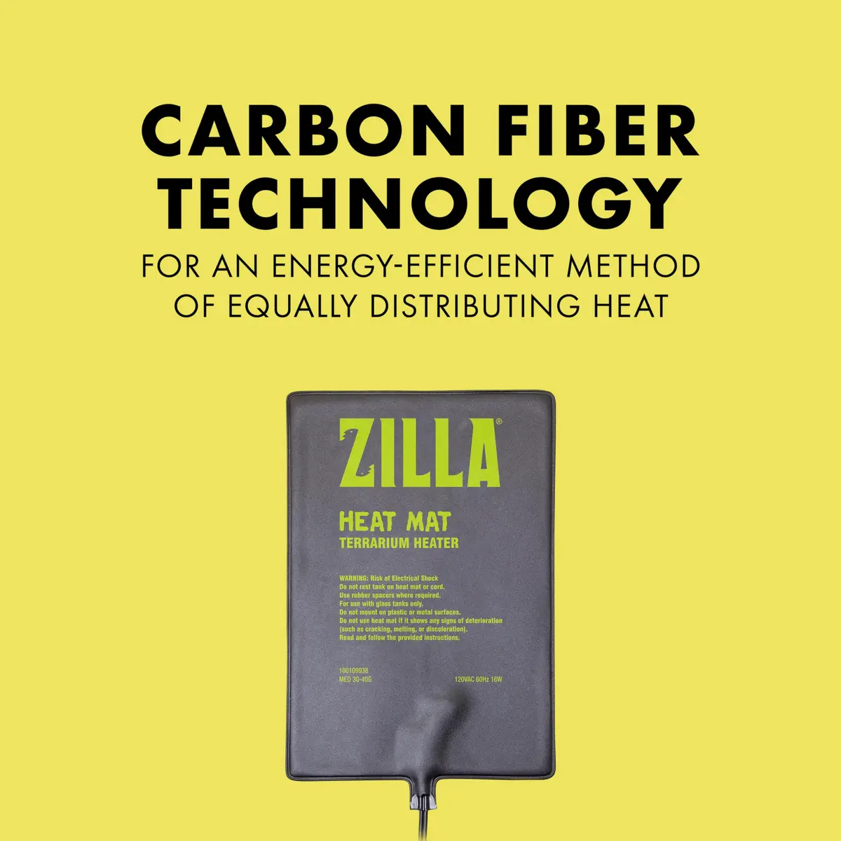 Zilla Heat Mat for Reptiles, Terrarium Heater, Medium, 8 Watt | Self-Regulating Infrared Heat - view 2