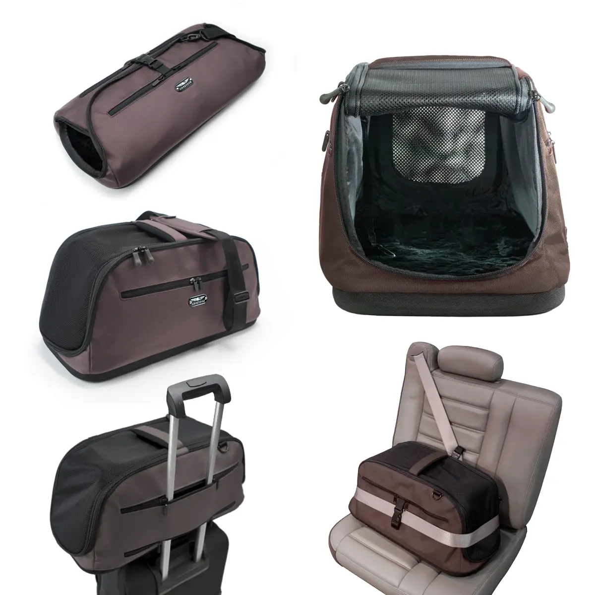 Sleepypod® Air Airline Approved Pet Carrier, Crash Tested, Dark Chocolate | In-Cabin Travel Bed & Car Seat - view 2