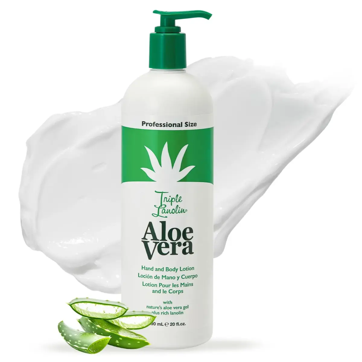 Triple Lanolin Aloe Vera Soothing Lotion 590ml (20 Fl Oz) | Professional Hydration for All Skin Types - main product image