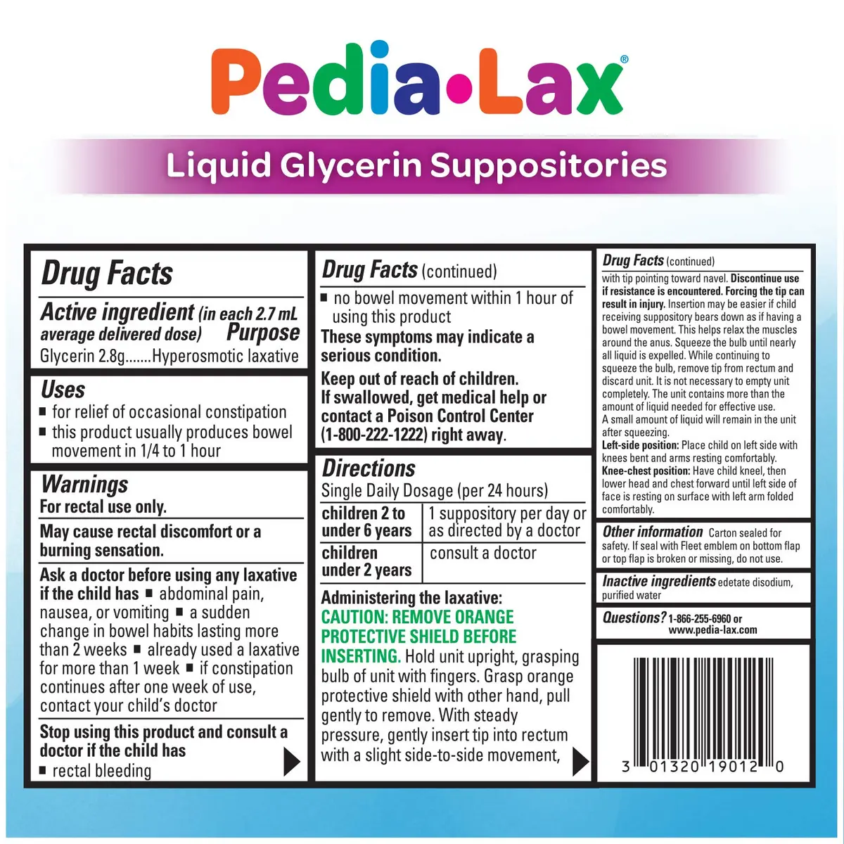 Pedia-Lax Liquid Glycerin Suppositories for Kids 6 CT | Gentle Relief for Ages 2-5 - view 6