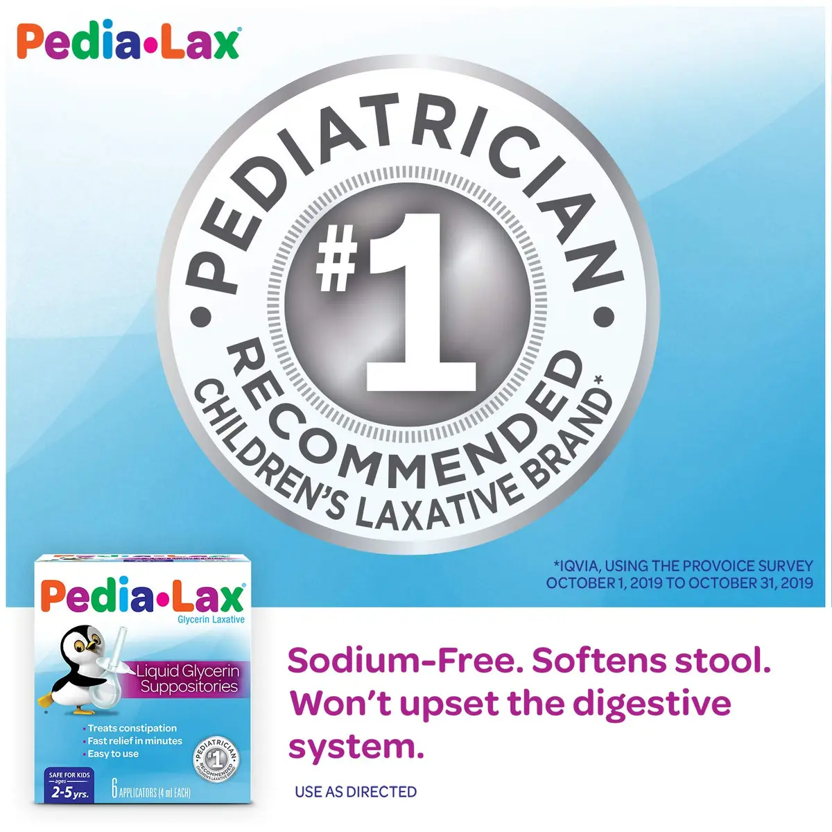 Pedia-Lax Liquid Glycerin Suppositories for Kids 6 CT | Gentle Relief for Ages 2-5 - view 2