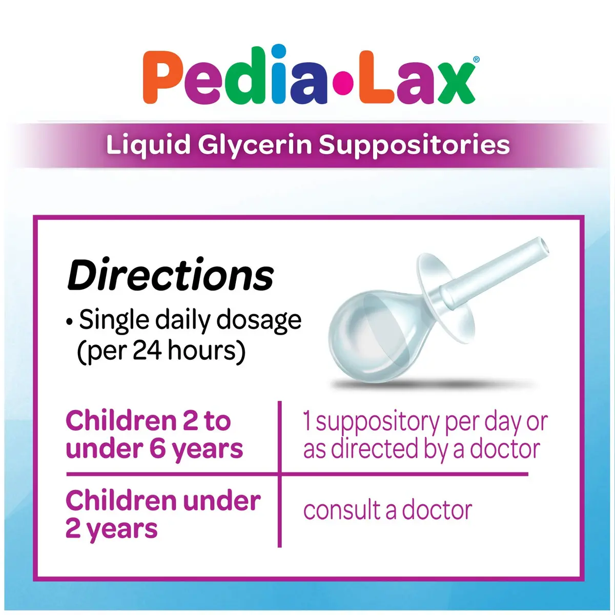 Pedia-Lax Liquid Glycerin Suppositories for Kids 6 CT | Gentle Relief for Ages 2-5 - view 4