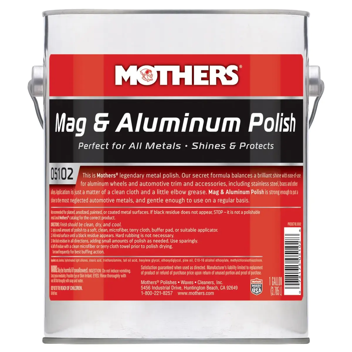 Mothers Mag & Aluminum Polish 3.78 L (128 oz.) | Restores Dull & Neglected Metals - main product image