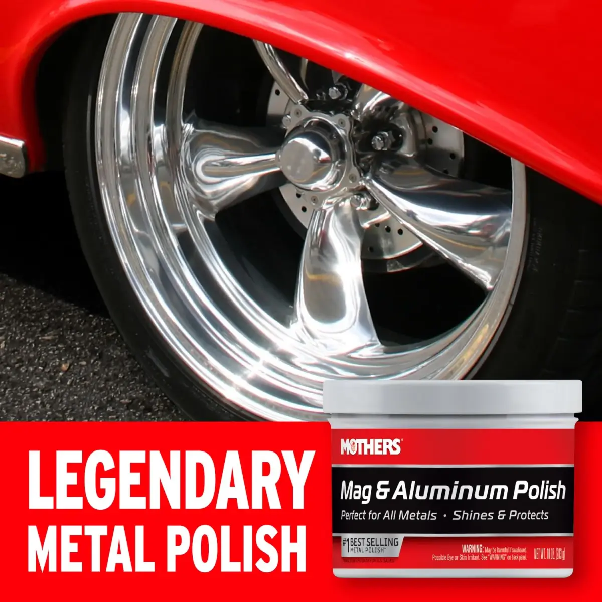 Mothers Mag & Aluminum Polish 3.78 L (128 oz.) | Restores Dull & Neglected Metals - view 2