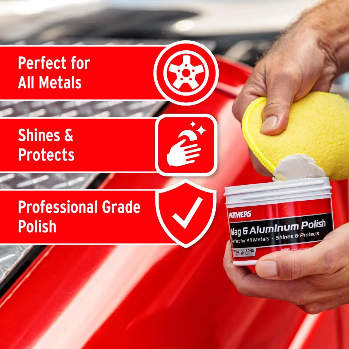 Mothers Mag & Aluminum Polish 3.78 L (128 oz.) | Restores Dull & Neglected Metals - view 3