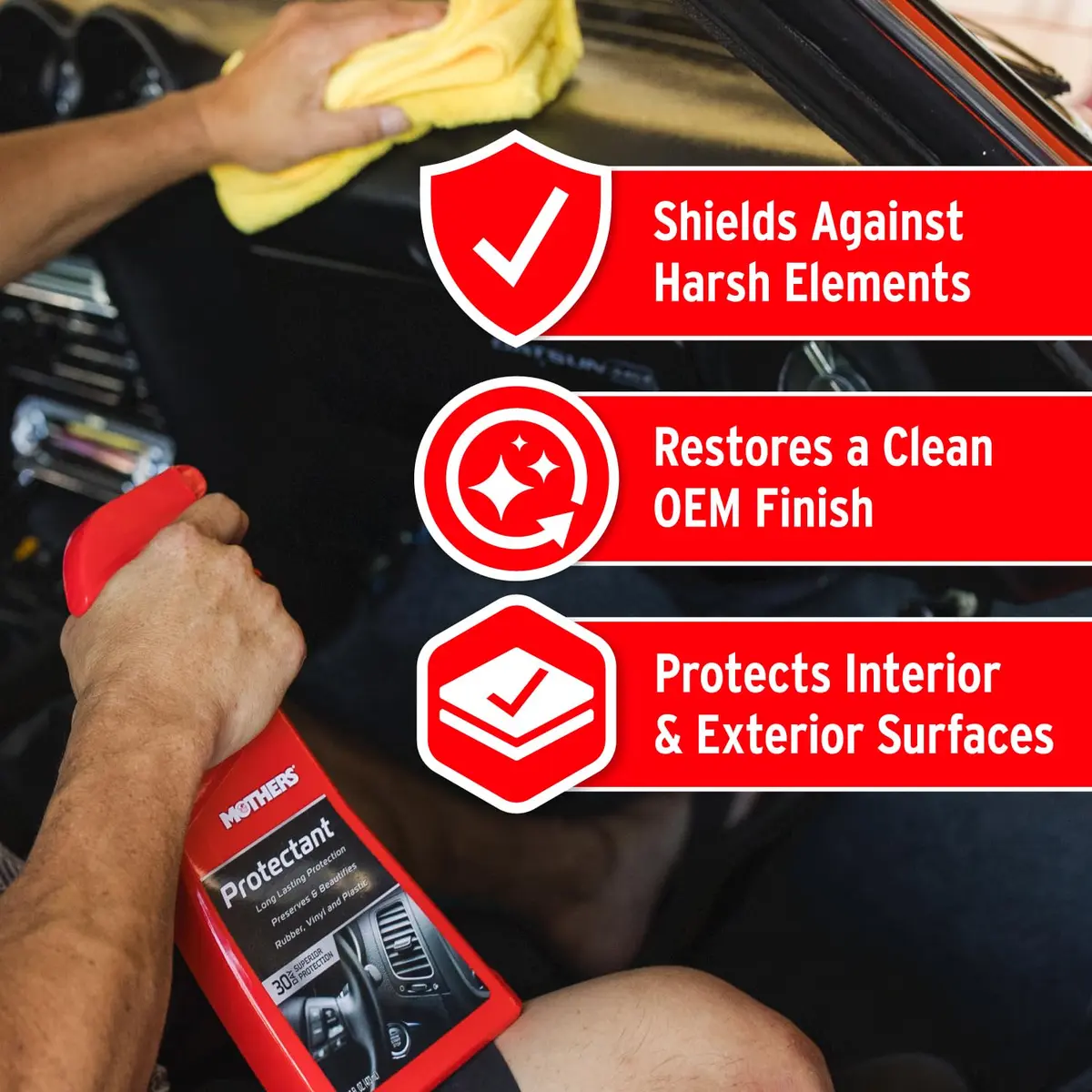Mothers Protectant 1 Gallon (3.78 L) | Long-Lasting UV Protection for Rubber, Vinyl & Plastic - view 3