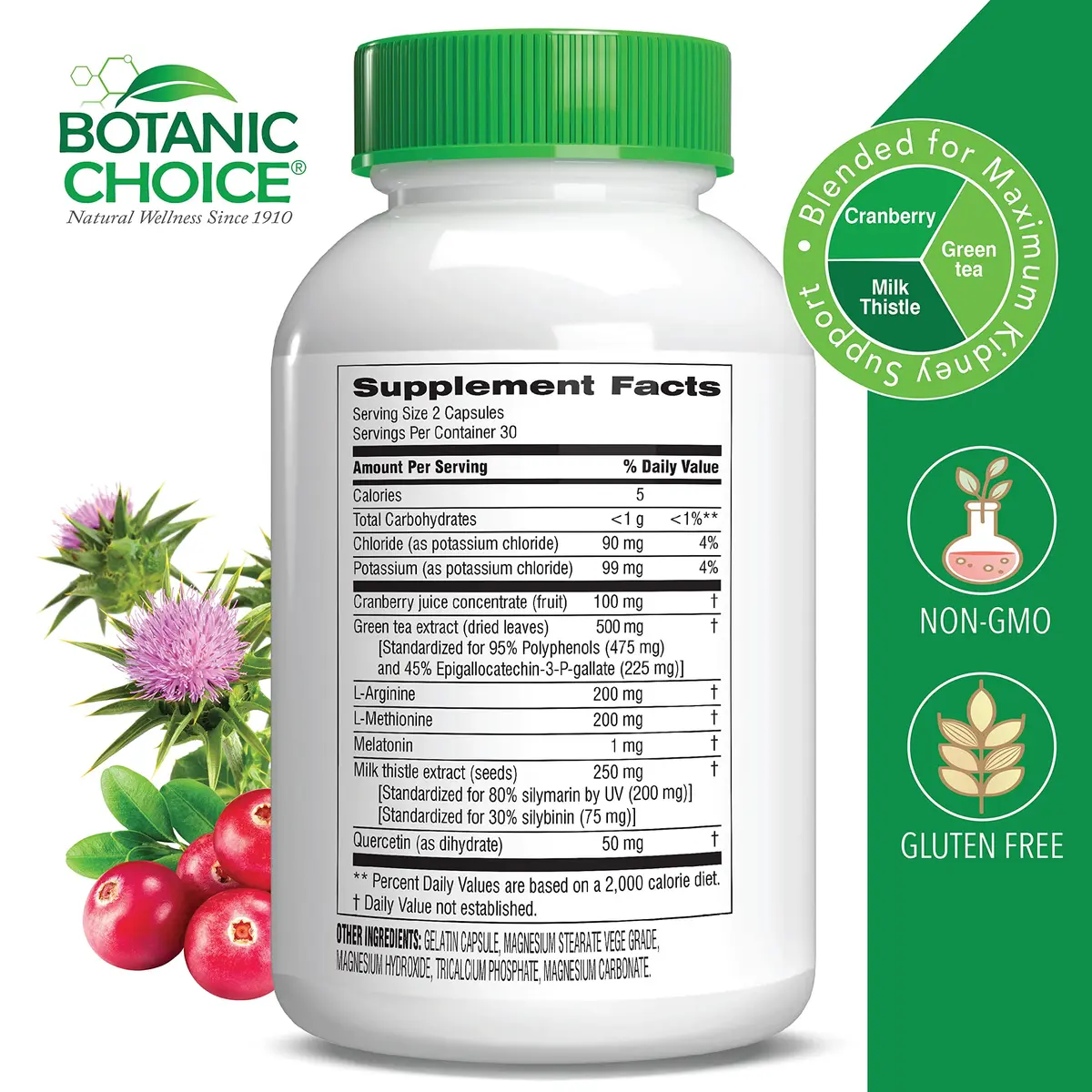 Botanic Choice Ultra Kidney Complex Kidney Support Supplement, 60 Capsules | Herbal Kidney Support with Toxin Flush - view 2