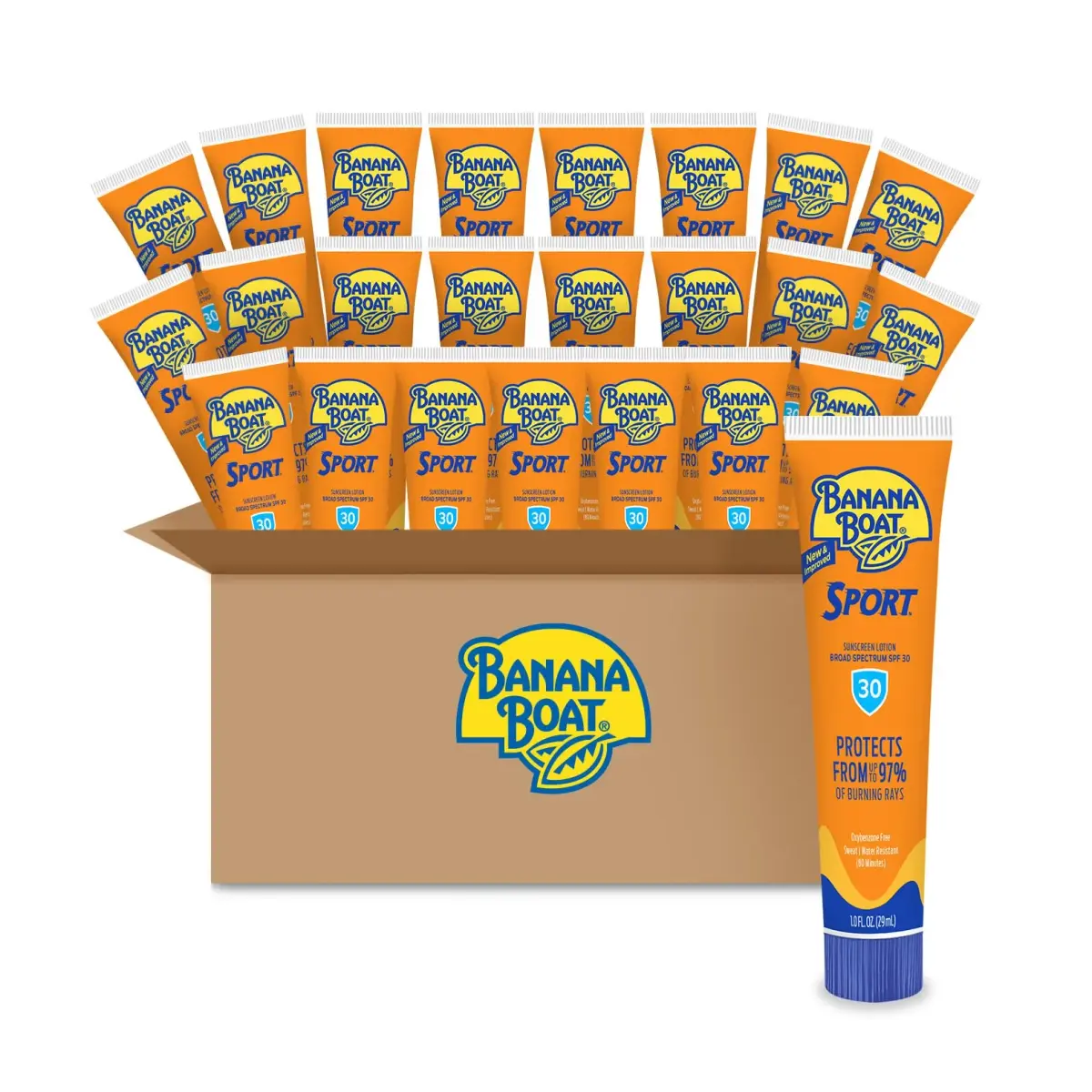 Banana Boat Sport Ultra SPF 30 Sunscreen Lotion 29ml (1 Fl Oz) | Broad Spectrum UVA/UVB Protection - main product image