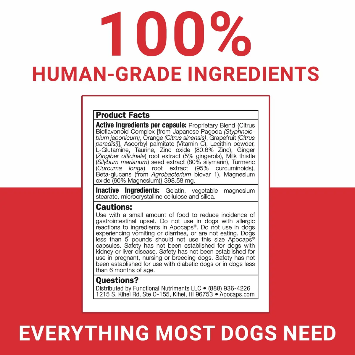 Apocaps CX Apoptogen Formula for Dogs 90 Capsules | Vet-Formulated Immune & Liver Support - view 6