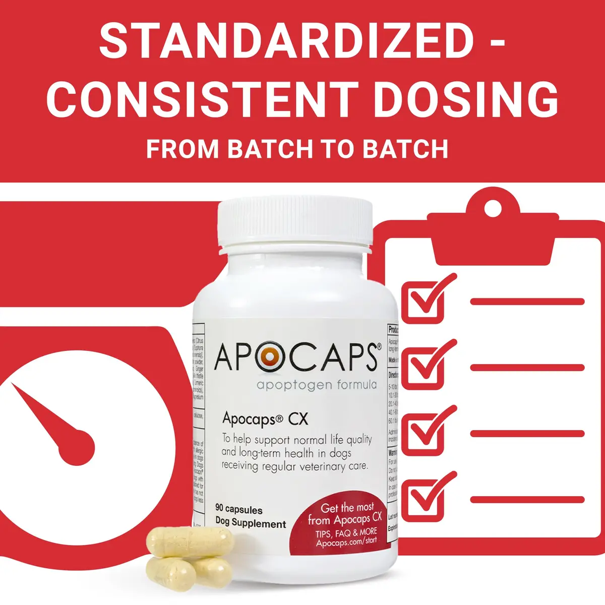 Apocaps CX Apoptogen Formula for Dogs 90 Capsules | Vet-Formulated Immune & Liver Support - view 7