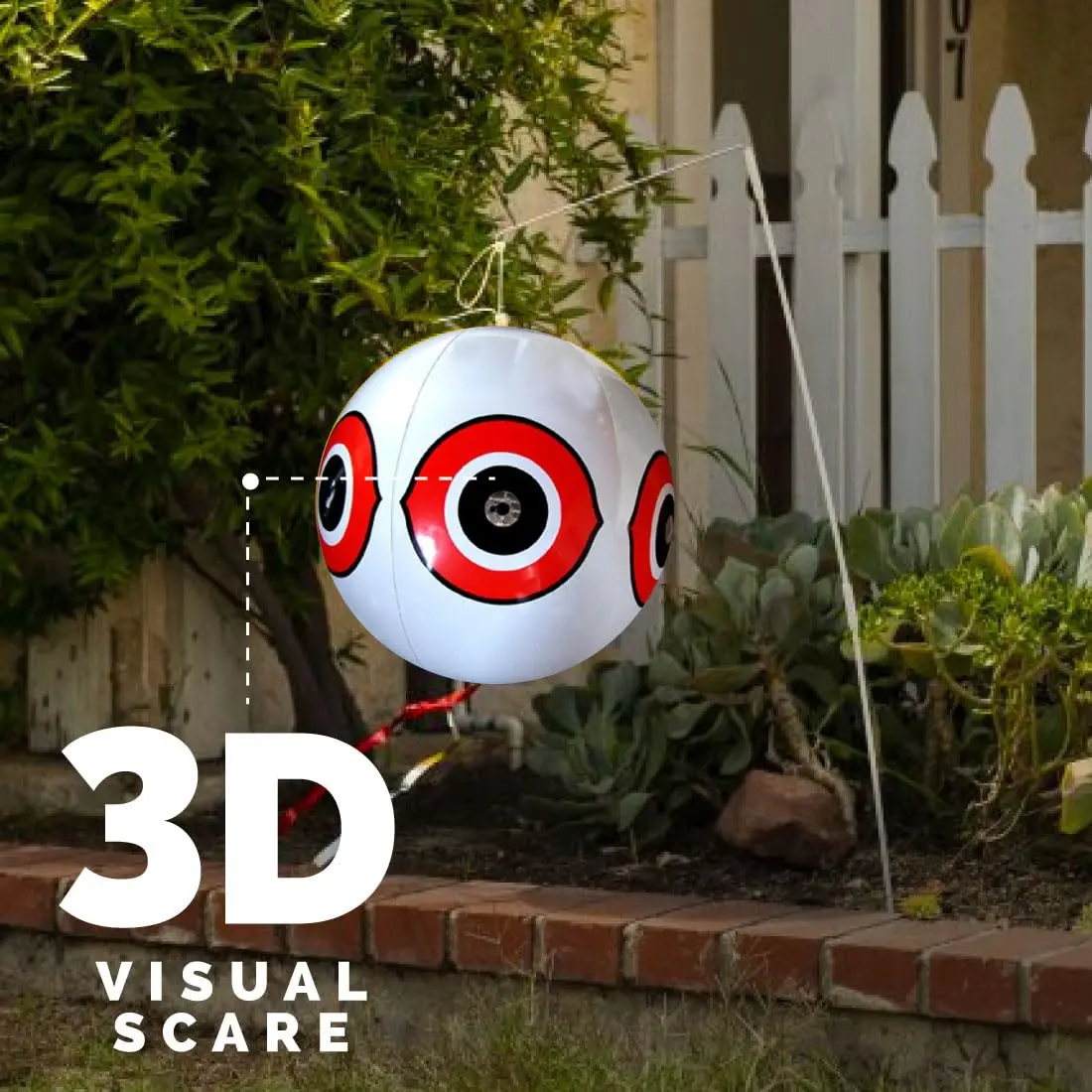 Bird-X Scare-Eye Balloon Predator 3D Eye Balloons 15" Inflated (Pack of 1) - view 4