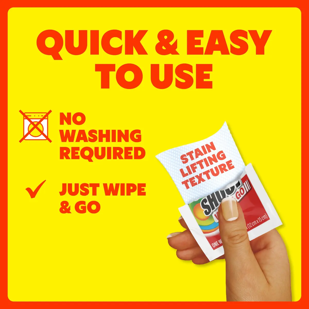 Shout Wipe & Go Instant Stain Remover Wipes, 4 Count (156 g) | Tough on Stains, Gentle on Fabric - view 7