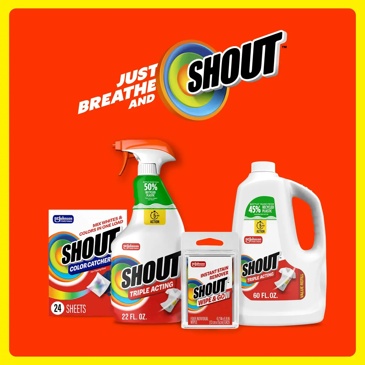 Shout Wipe & Go Instant Stain Remover Wipes, 4 Count (156 g) | Tough on Stains, Gentle on Fabric - view 9