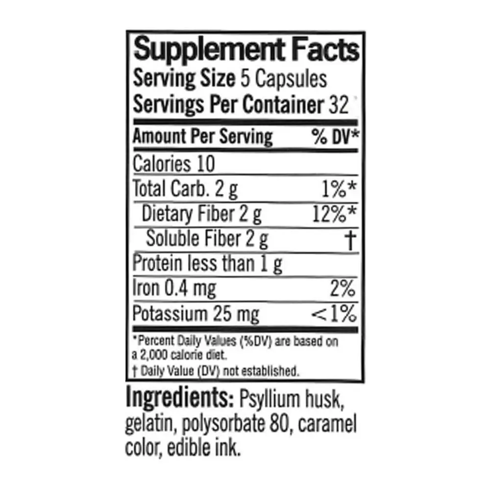 Quality Choice Daily Fiber Capsules for Regularity, 160 Count | Supports Digestive Regularity & Heart Health - view 2