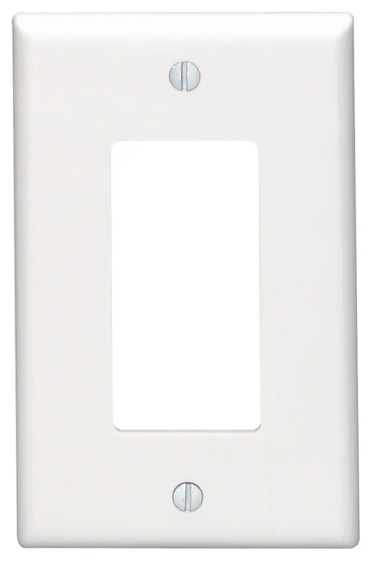 Leviton Decora Wallplate 1-Gang Thermoset White | Midway Size, Heavy-Duty Finish - main product image