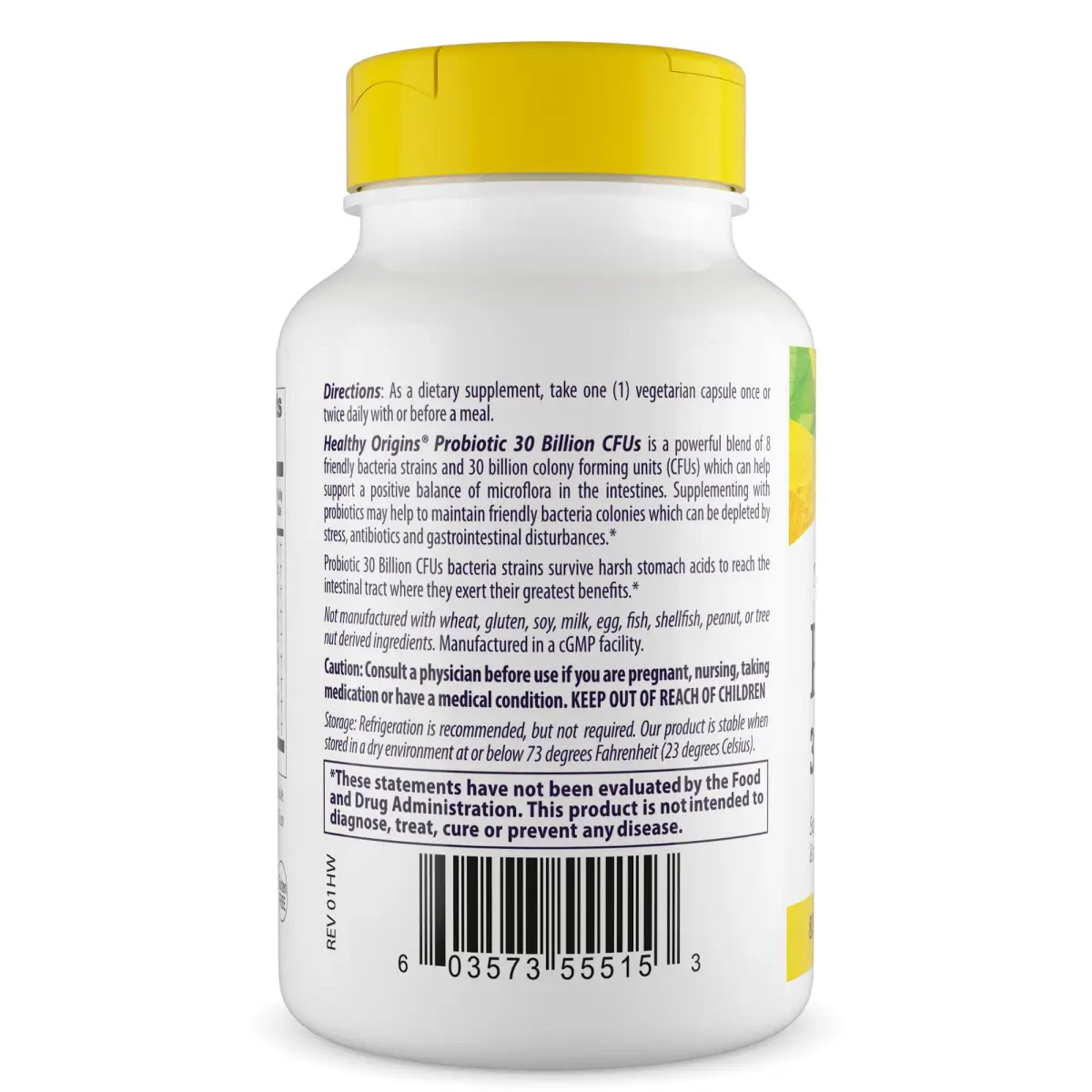 Healthy Origins Probiotic 30 Billion CFUs 60 Veggie Capsules | Supports Gut & Immune Health - view 3