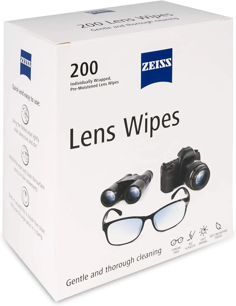 ZEISS Pre-Moistened Lens Cleaning Wipes 200 Count | Gentle & Safe for All Glasses - view 2