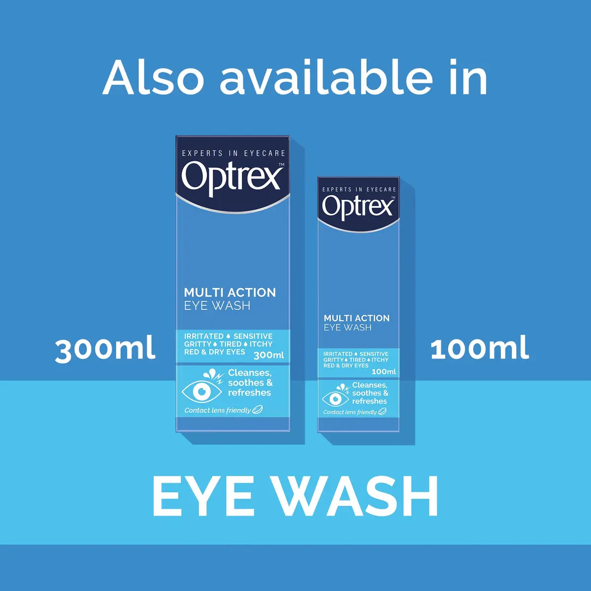 Optrex Multi-action Eye Wash 100ml | Soothes & Cleanses Tired Eyes, Moisture Replenishing, Sensitive Formula - view 8