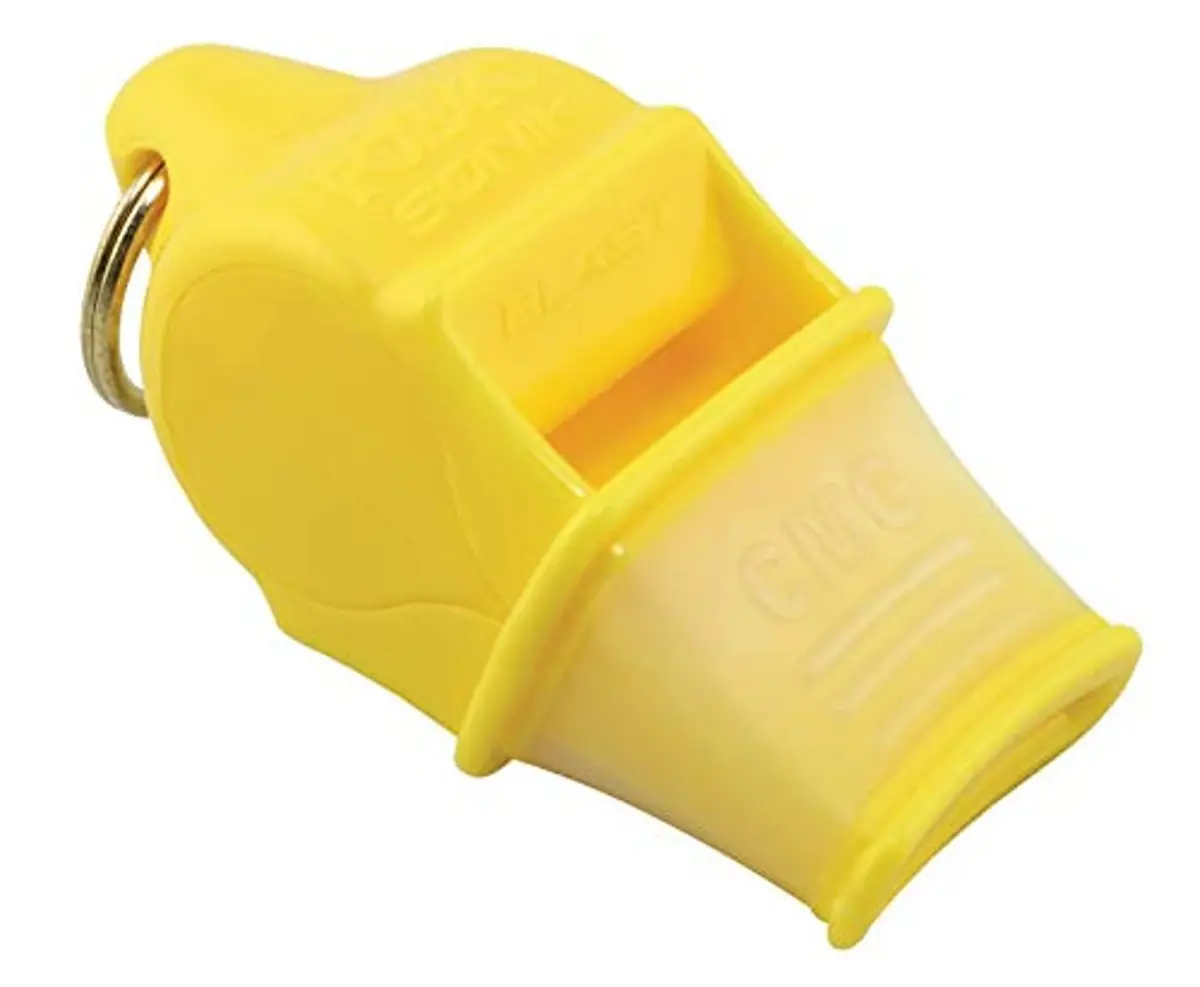 Fox 40 Sonik Blast CMG Whistle with Break Away Lanyard - Yellow | Loudest Pealess Safety Whistle - view 2
