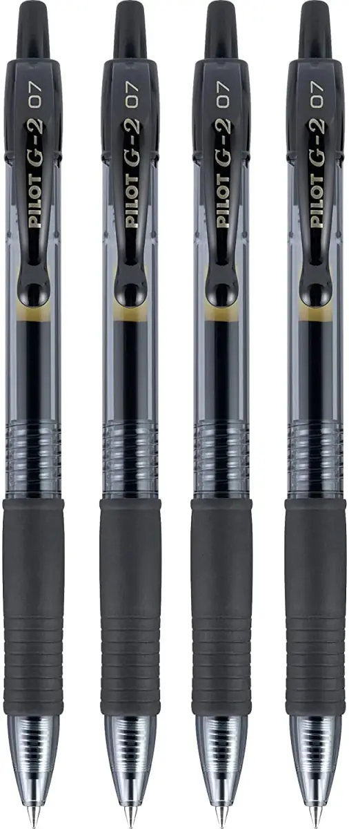 PILOT G2 Premium Rolling Ball Gel Pens, Black Ink, 0.7mm Fine Point, 4-Pack | Smooth Writing for Students & Office - view 4