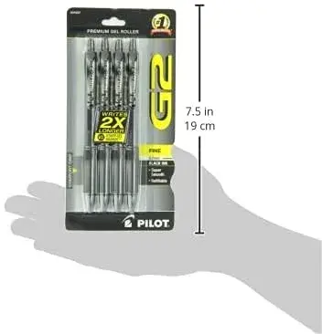 PILOT G2 Premium Rolling Ball Gel Pens, Black Ink, 0.7mm Fine Point, 4-Pack | Smooth Writing for Students & Office - view 6