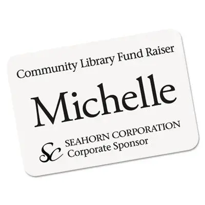 Avery EcoFriendly Recycled Name Tags 2-1/3" x 3-3/8" White Removable Adhesive 80 Printable Name Badges | Made with 100% Post-Consumer Recycled Paper - view 4
