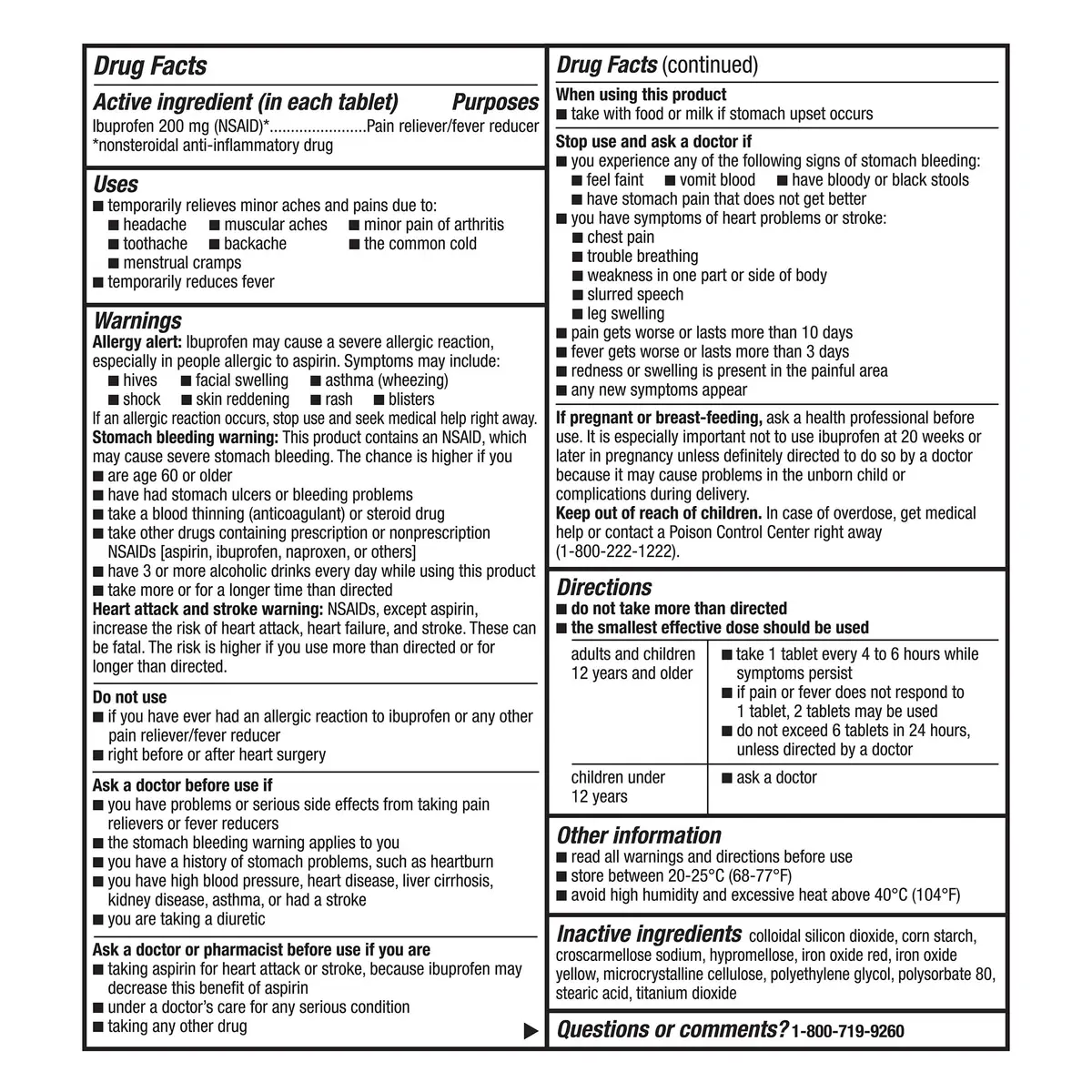 GoodSense Ibuprofen 200 mg Coated Tablets | Powerful Pain & Fever Relief for Adults & Children 12+ - view 4