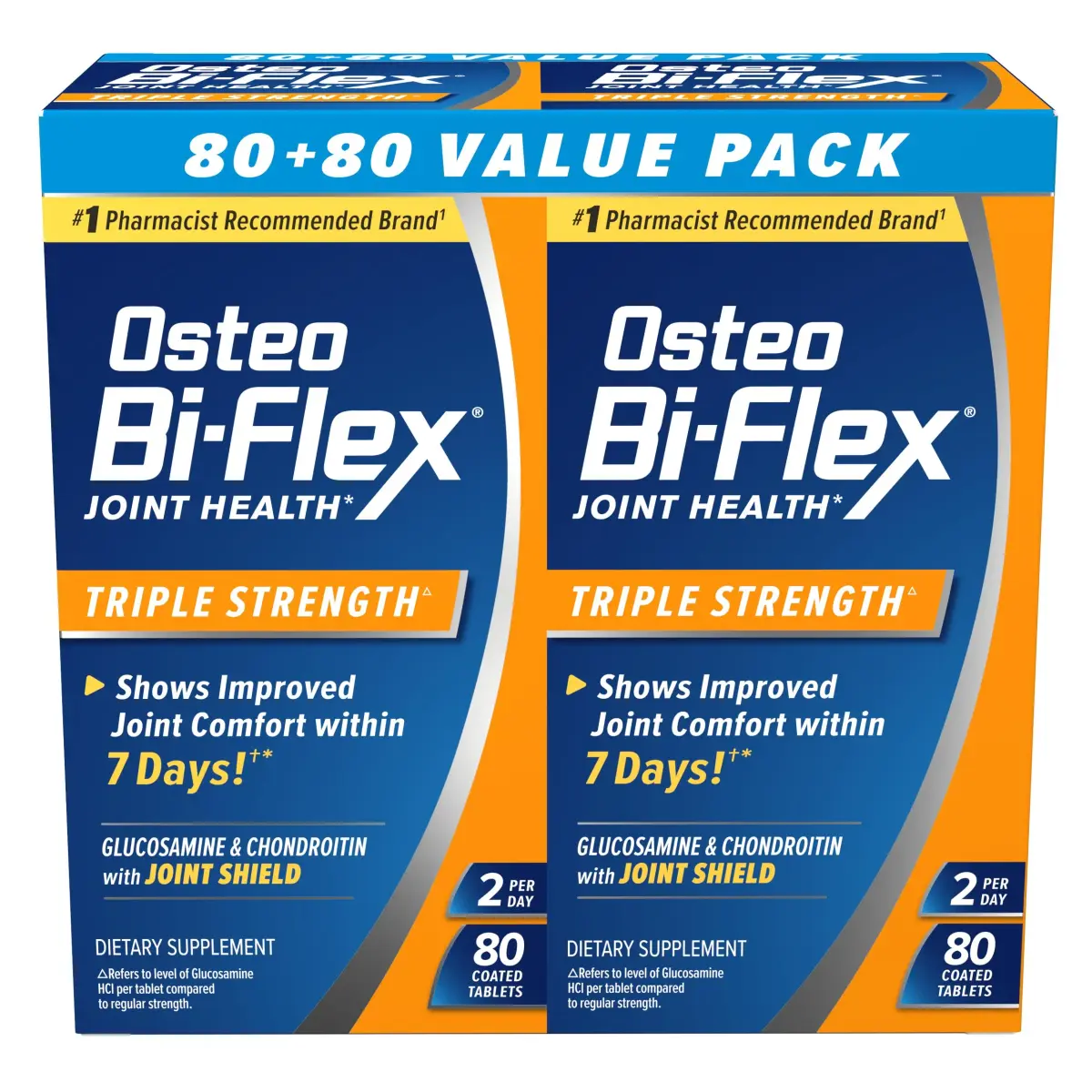 Osteo Bi-Flex Triple Strength Glucosamine Chondroitin Supplement 160 Count (80 Servings) | Supports Joint Health & Comfort - main product image