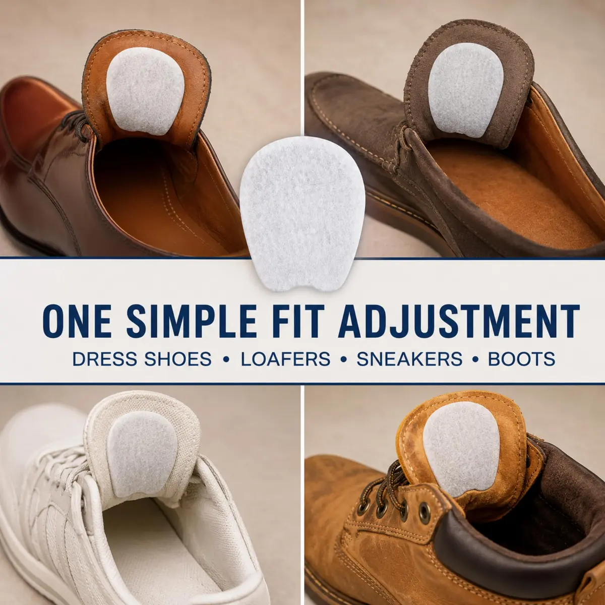 Liams Shoppe Large Felt Shoe Tongue Pads Cushion Inserts for Comfort (3 Pairs, 6 Pads) - view 5