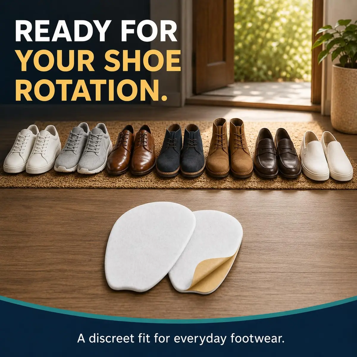 Liams Shoppe Large Felt Shoe Tongue Pads Cushion Inserts for Comfort (3 Pairs, 6 Pads) - view 6
