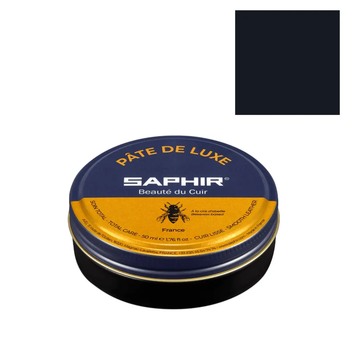 SAPHIR Beauté du Cuir Pate De Luxe Wax Shoe Polish 50ml (1.7 Fl Oz) | Mirror Shine & Leather Protection - main product image