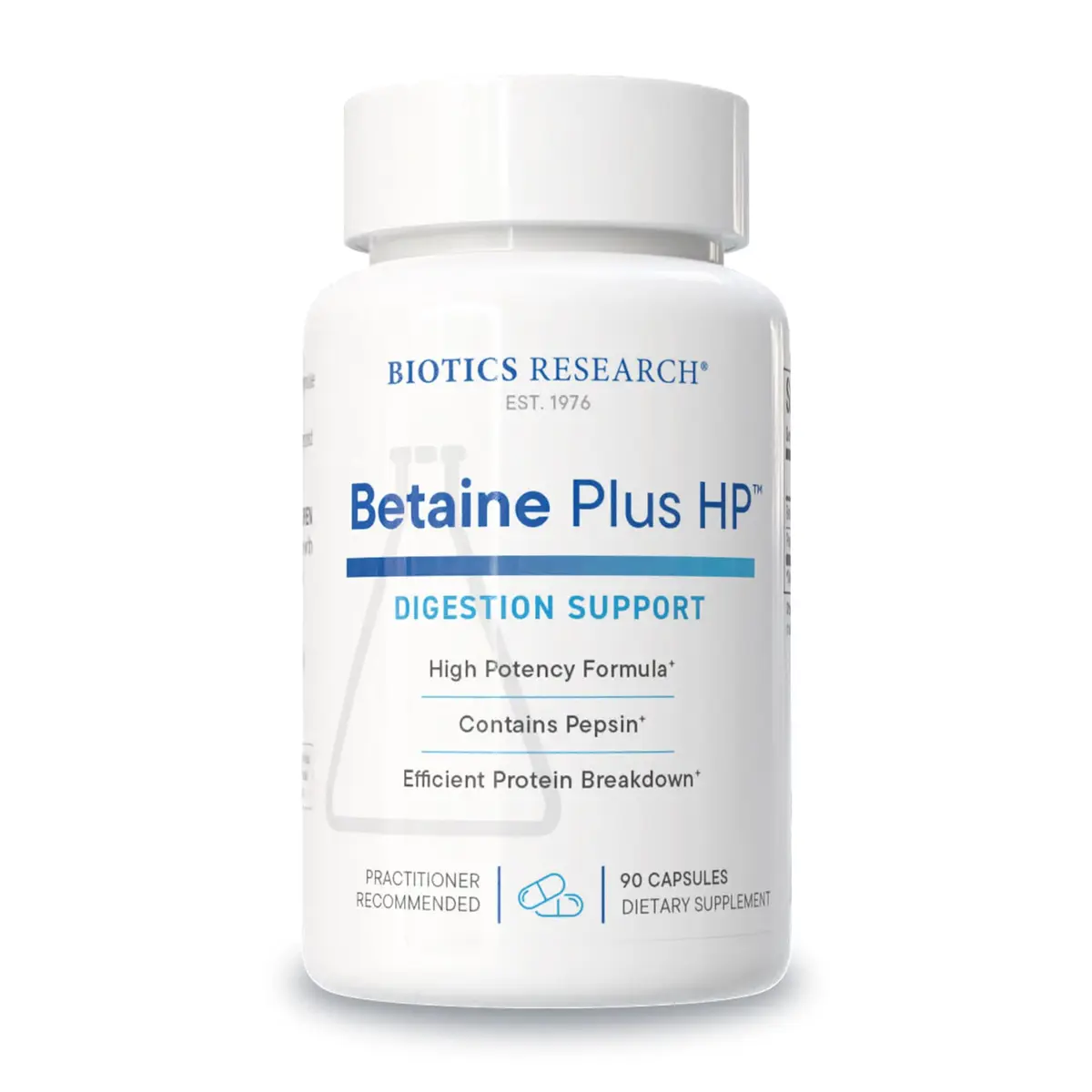 BIOTICS RESEARCH Betaine Plus HP HCL 700mg | Digestive Support with Pepsin (110 characters) - main product image