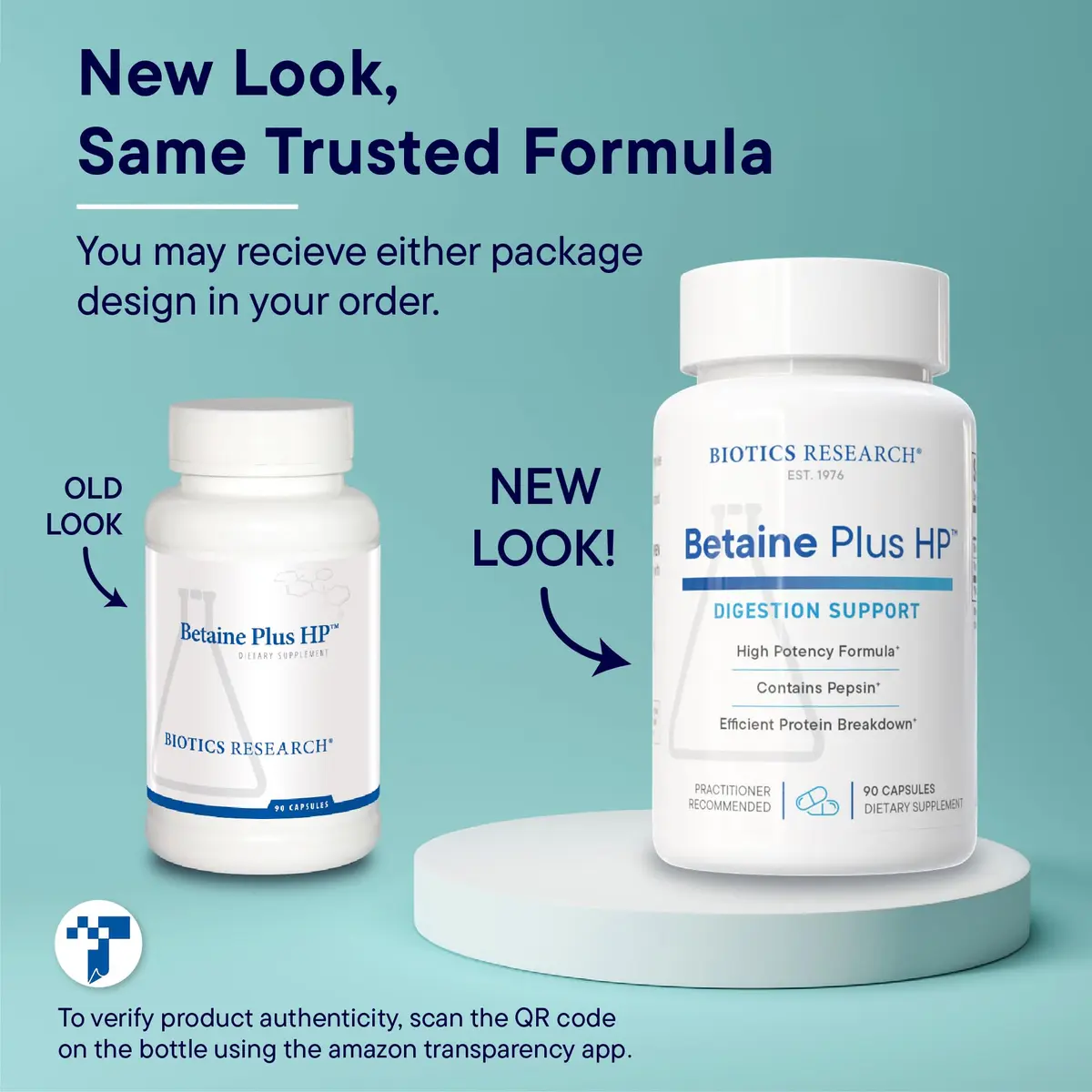 BIOTICS RESEARCH Betaine Plus HP HCL 700mg | Digestive Support with Pepsin (110 characters) - view 4