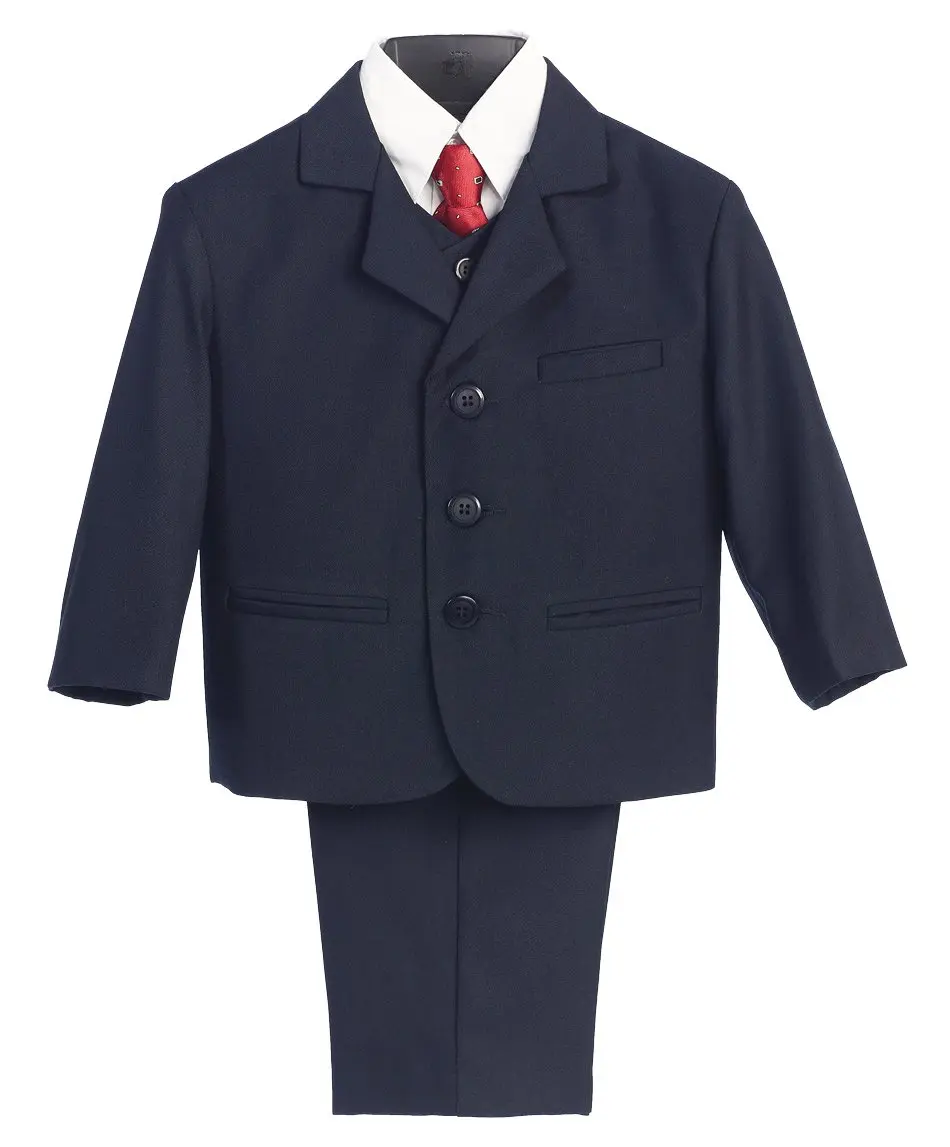 Lito Angels Children's Apparel Navy Blue Suit with Shirt, Vest, and Tie | Perfect for Special Occasions (70-120 chars) - main product image