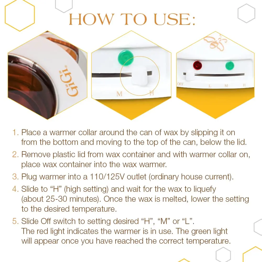 GIGI Hair Removal Wax Warmer, Multi-Purpose with Adjustable Temperature, 14 oz | Professional Salon & Home Use - view 6