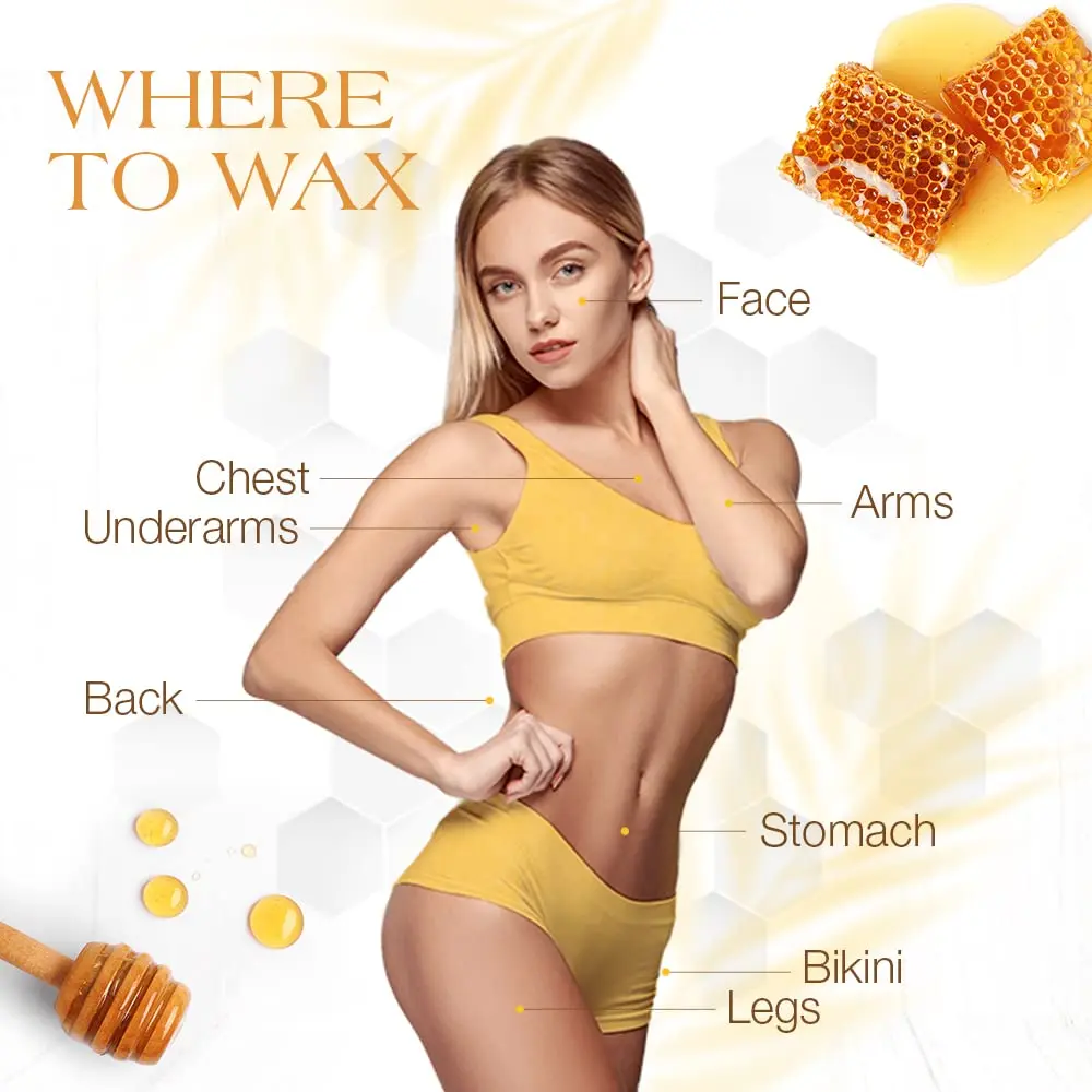 GIGI All Purpose Honee Soft Wax for Hair Removal 14 oz | Honey-Infused Formula for Gentle, Long-Lasting Hair-Free Skin - view 5