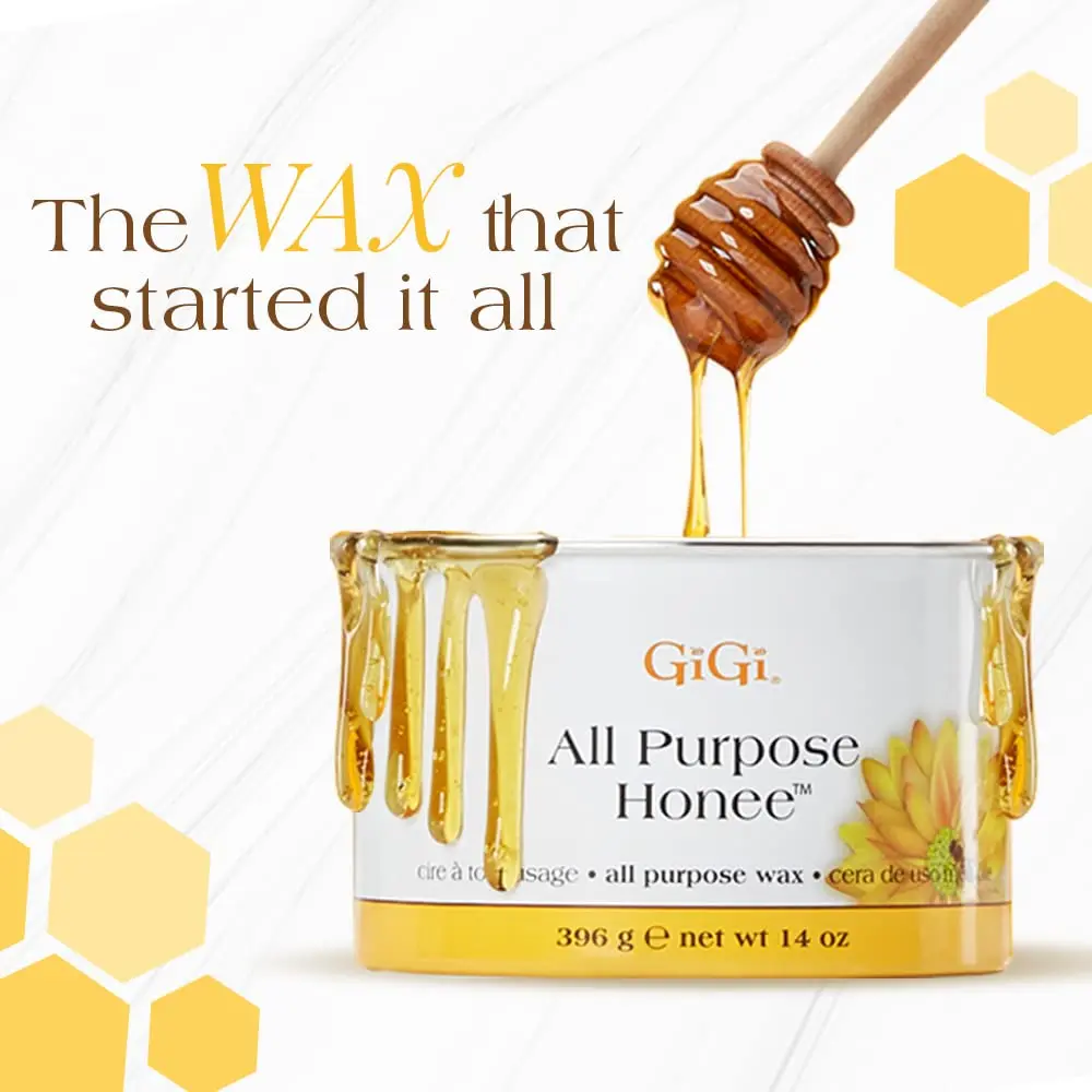GIGI All Purpose Honee Soft Wax for Hair Removal 14 oz | Honey-Infused Formula for Gentle, Long-Lasting Hair-Free Skin - view 3