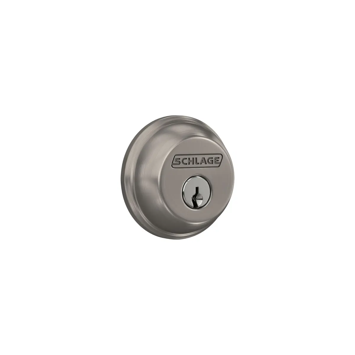 Schlage Single Cylinder Deadbolt Satin Nickel | Highest Security Grade 1/AAA Certified - view 2