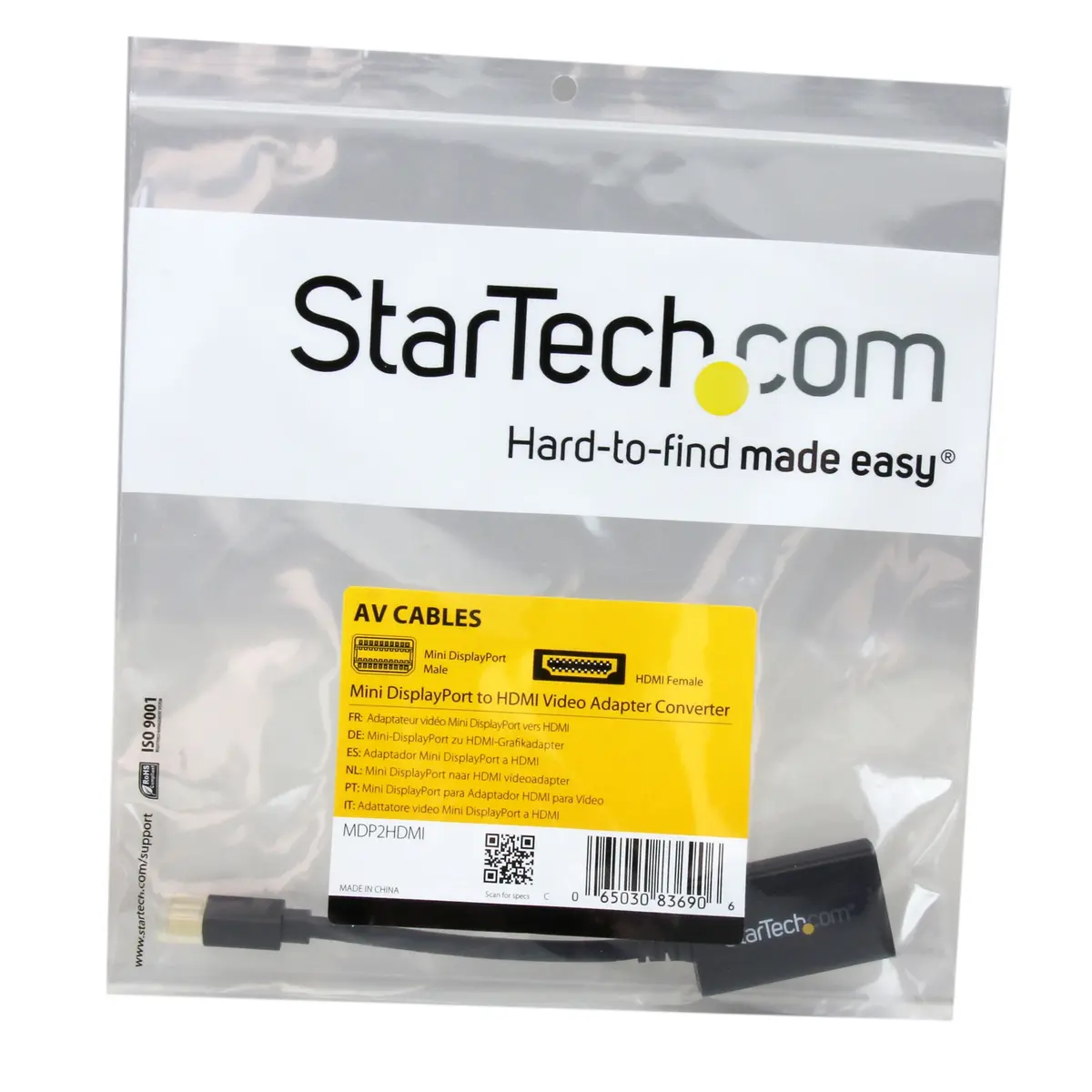 StarTech.com Mini DisplayPort to HDMI Adapter 13cm Cable | Connects mDP 1.2 to HDMI 1.4 for 1080p Video & 7.1ch Audio - view 4