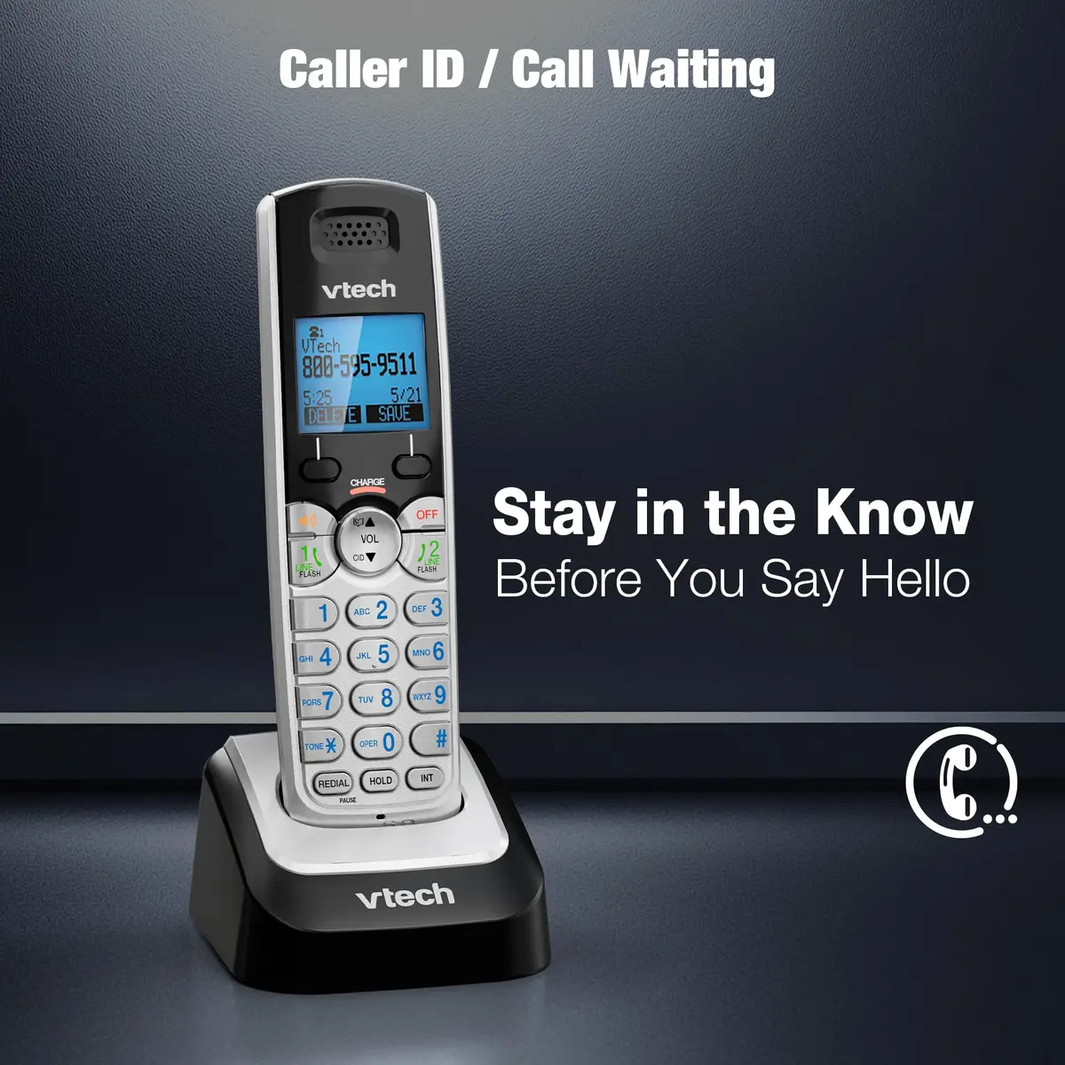 VTech Accessory Handset for DS6151 Series | Cordless, DECT 6.0, Clear Audio, Expandable up to 12 Handsets - view 6